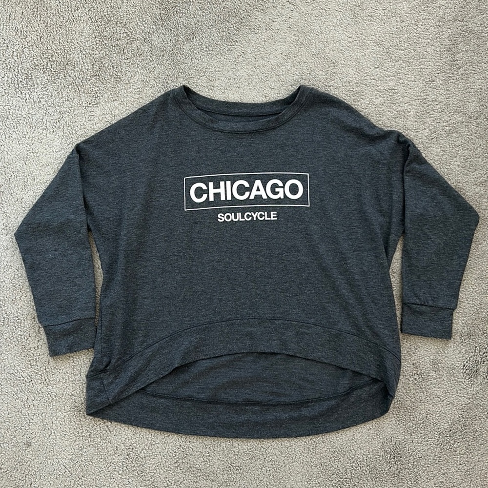 SoulCycle Chicago charcoal gray top